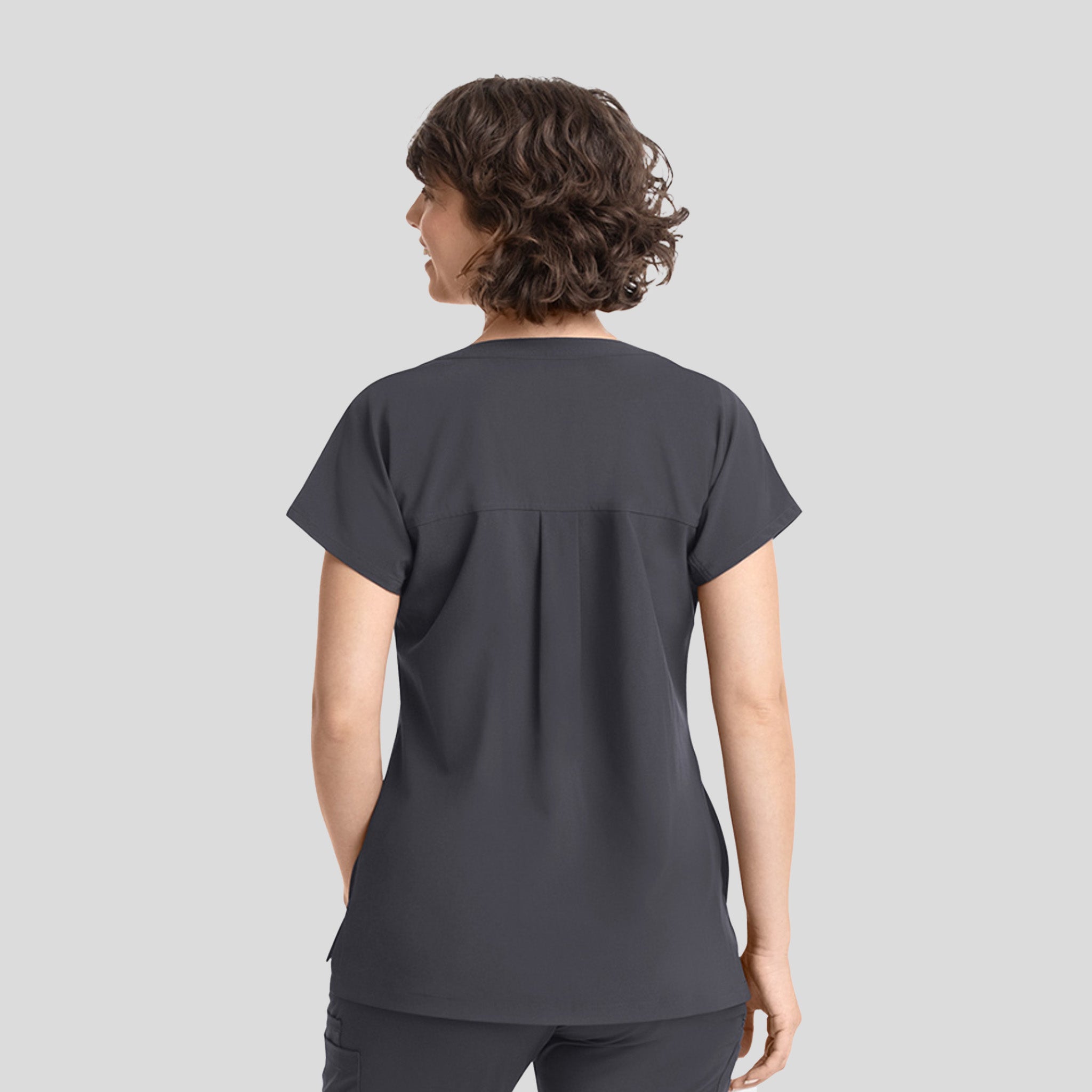 Womenโs Dolman 3 Pocket Top | Pewter