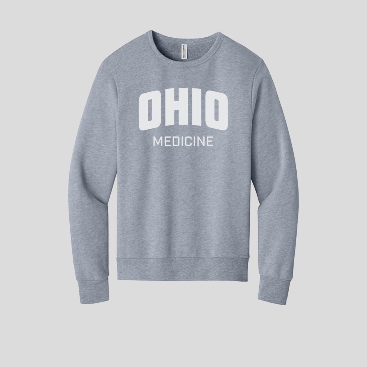 OU Unisex Sponge Fleece Classic Crewneck Sweatshirt - Medicine Logo | Athletic Heather