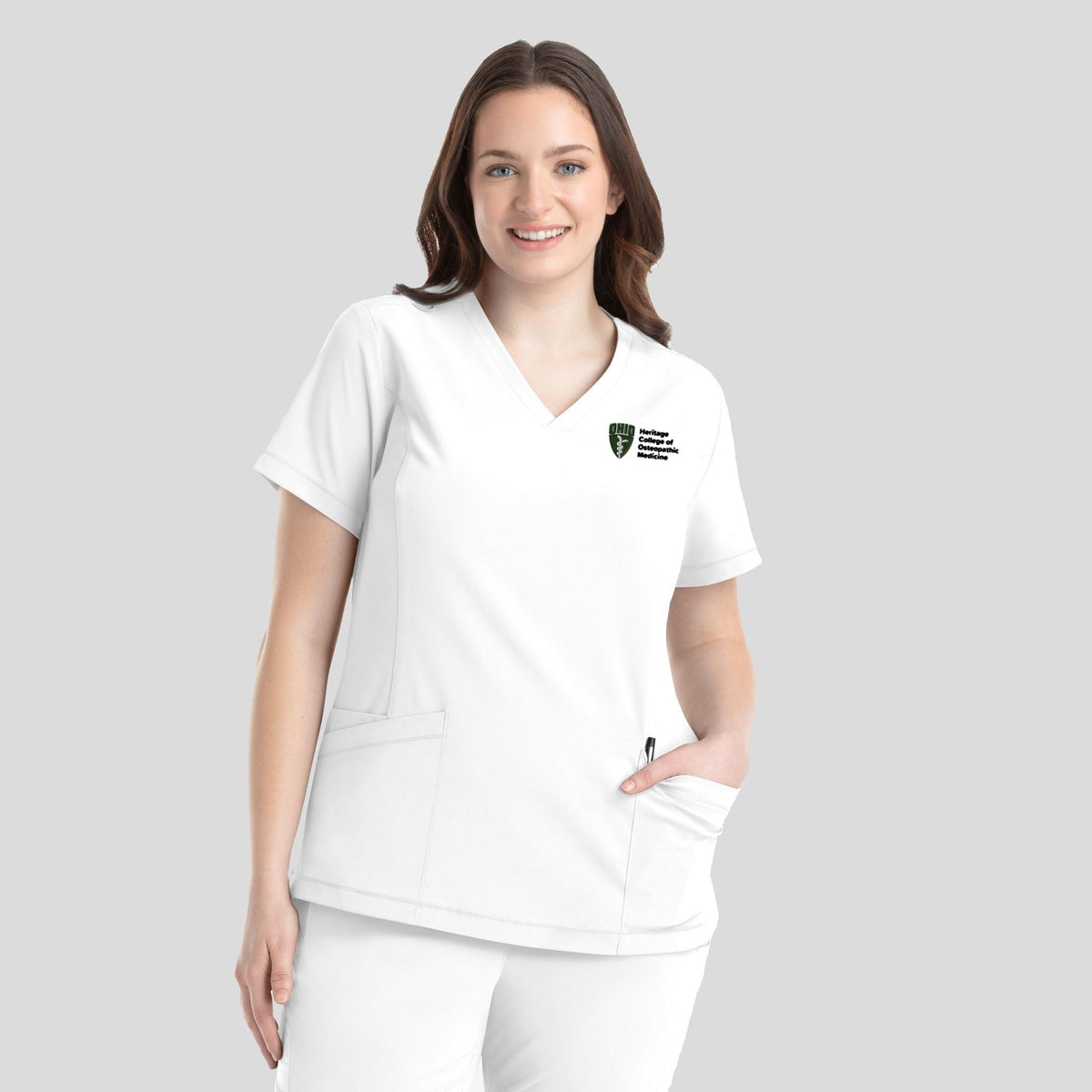 Ohio University Women's V-Neck Top | White