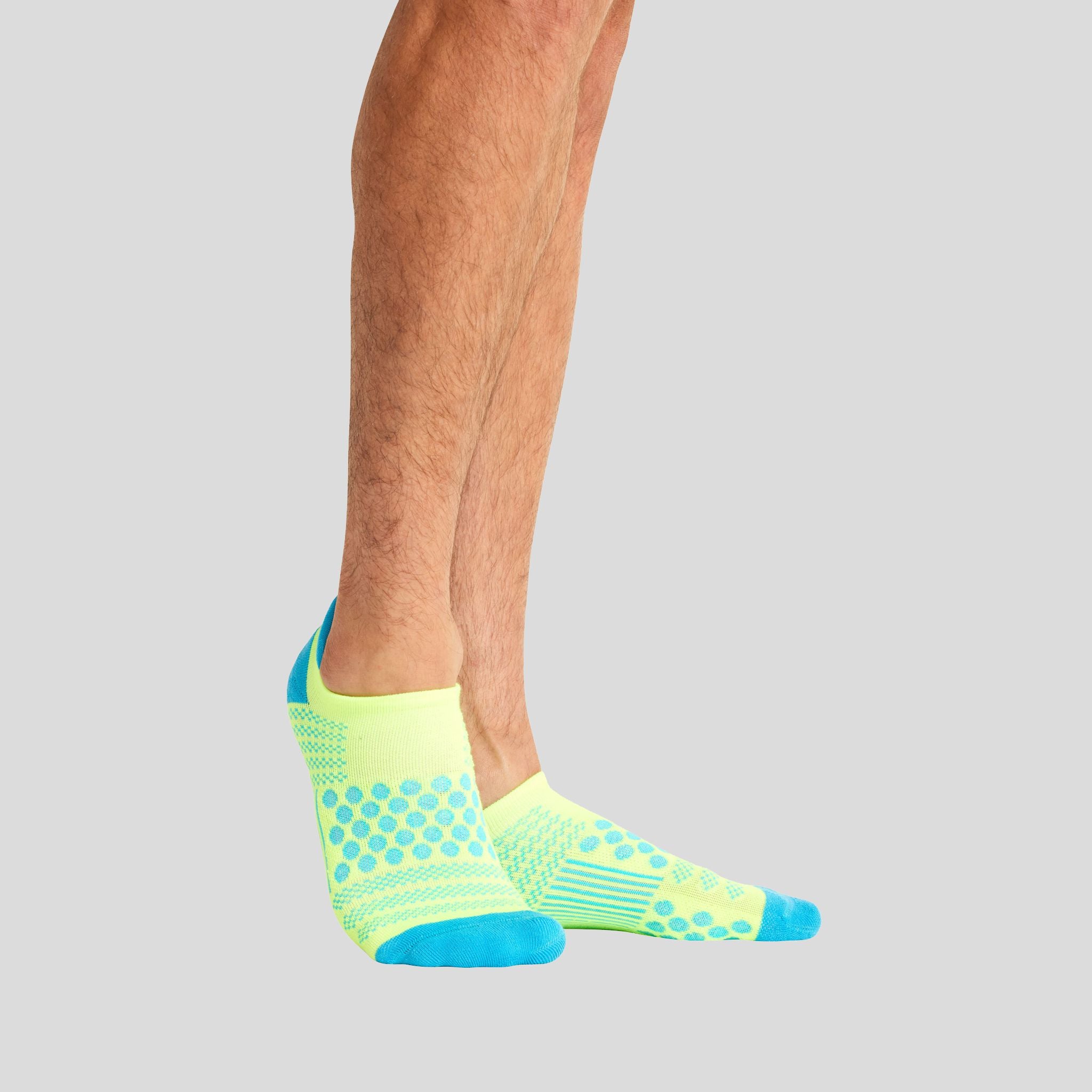 Hustle Athletic Ankle Sock | Hyper Yellow/Turquoise