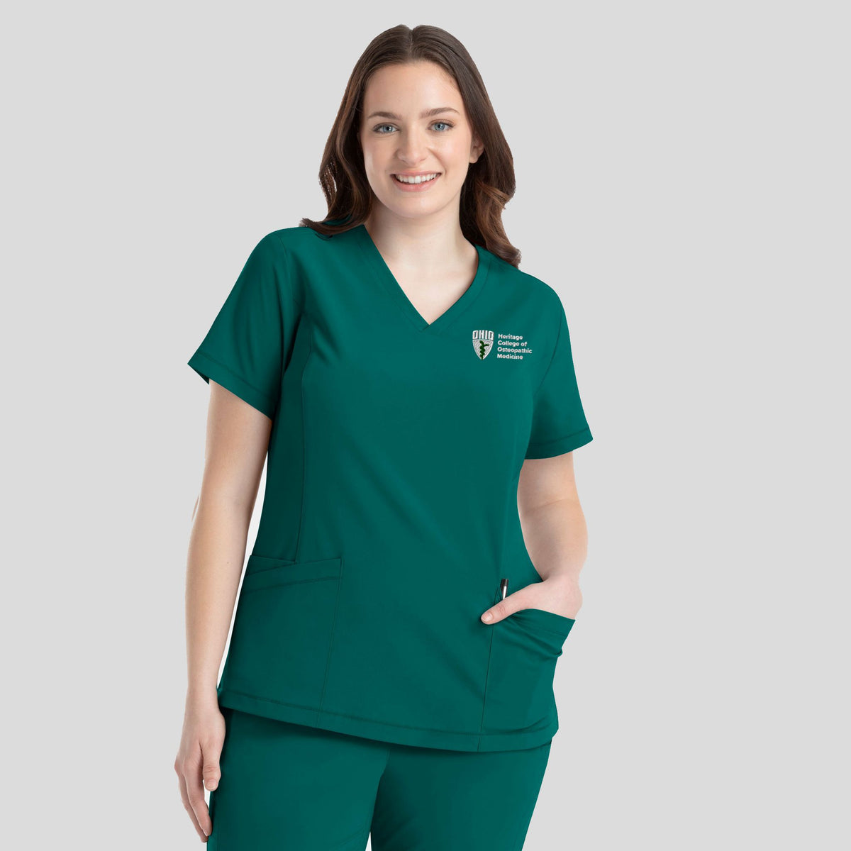Ohio University Women's V-Neck Top | Hunter