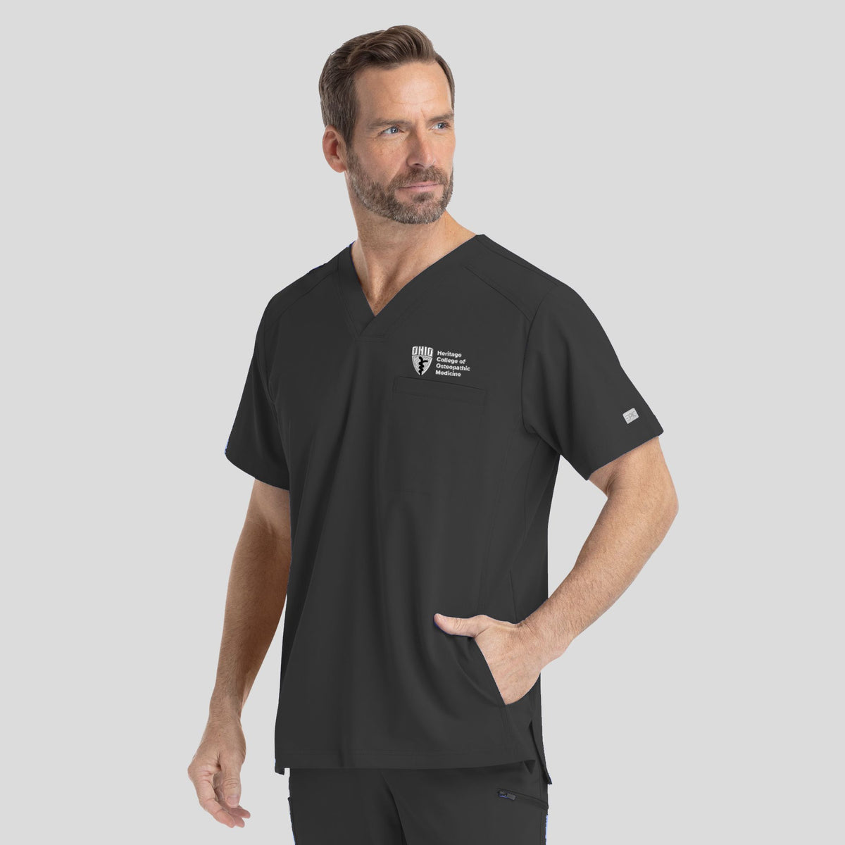 Ohio University Men's V-Neck Top | Black
