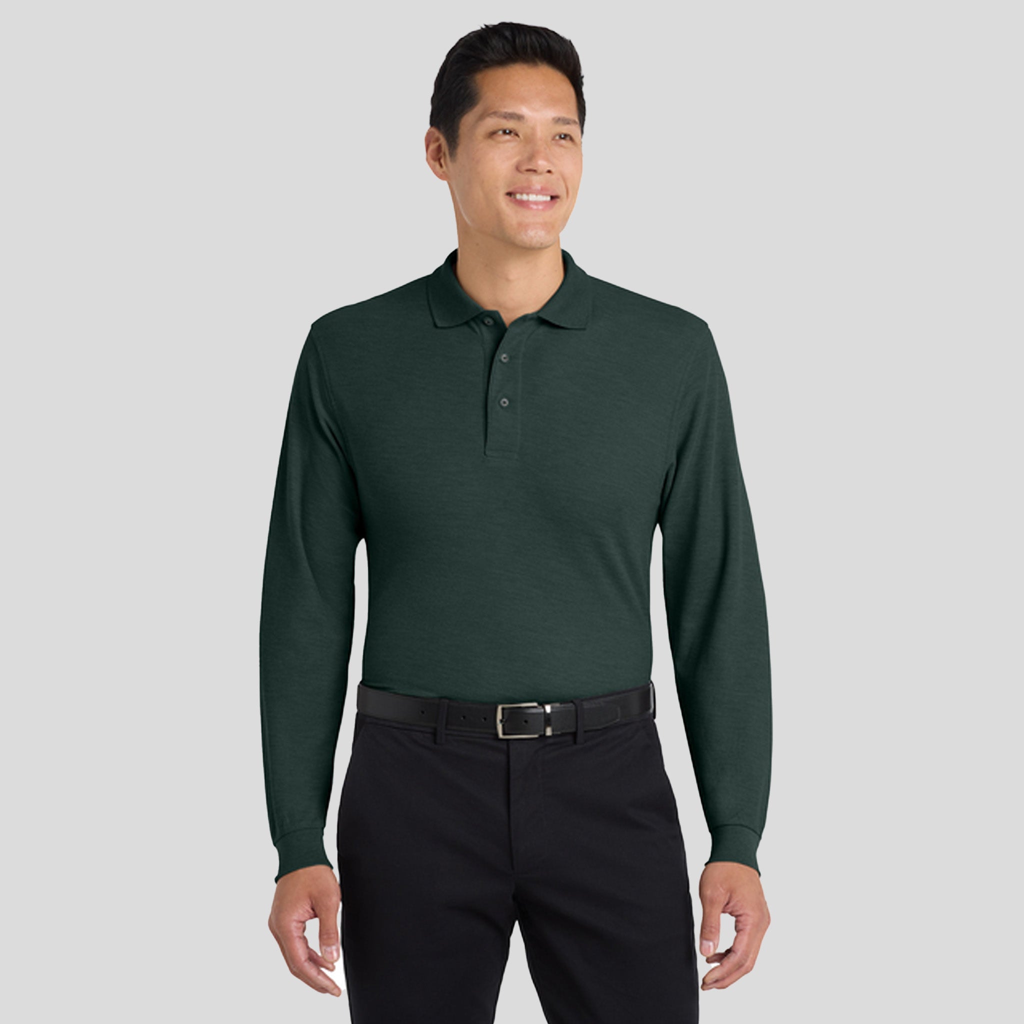 Silk Touch™ Long Sleeve Polo | Dark Green
